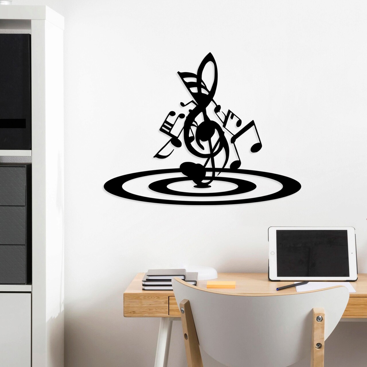 Decoratiune de perete, Musical 1, Dimensiuni: 54 x 70 cm, Negru - imagine 6